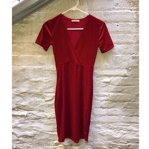 'ZARA' Velvet Dress